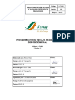 Procedimiento de Recojo y Traslado y Disposicion Final