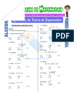 Ejercicios de Teoría de Exponentes para Primero de Secundaria PDF