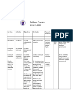 Guidance Program Sy 2019-2020