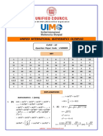 10 - UIMO - 9009 Provisional Answer Key 2019-20