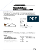 Ejemplos de Movimimiento Rectilineo Uniforme