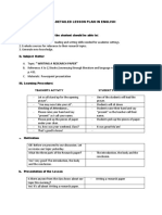 Lesson Plan in ENGLISH (MFP)