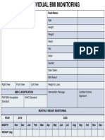 Bmi Monitoring Form