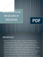 Qualitative Research Designs