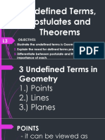 Lesson 5 Undefined Terms Postulates and Theorems