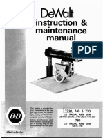 DeWalt 7730 Radial Arm Saw Manual PDF