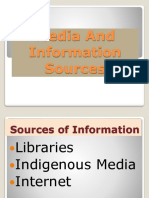 Media and Information Sources