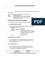 Memoria Descriptiva de Instalaciones Electricas Technofeed PDF