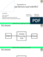 Input - Output Devices Used With PLC