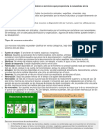 Los Recursos Naturales Son Los Bienes o Servicios Que Proporciona La Naturaleza Sin La Intervención Del Hombre