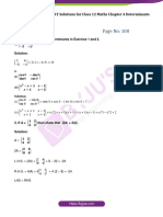 NCERT Solutions For Class 12 Maths Chapter 4 Determinants PDF