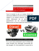 Différence Entre Moteur Diesel Et A Essence