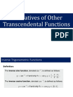 Derivatives of Transcendental Functions