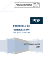 Protocolo de Intervencion Terapia Ocupacional