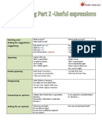 PET Speaking Part 2 Useful Expressions