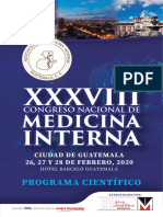 Programa XXXVIII Congreso Nacional de Medicina Interna Guatemala 2020 Lectura PDF