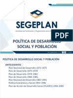 Politica de Desarrollo y Poblacion