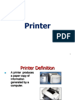 Types of Printers (Working and Use)