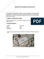 Memoria Descriptiva de Arquitectura Ss - Hh. 03