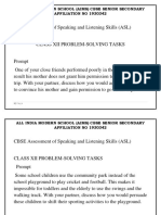 CBSE Assessment of Speaking and Listening Skills CLASS XII