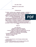 Adaptación Sala 2 Años