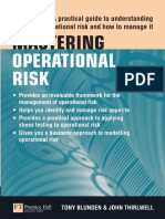 Mastering Operational Risk by Tony Blunden & John Thirlwell