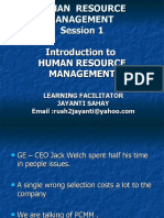 Introduction To Human Resource Management: Learning Facilitator Jayanti Sahay