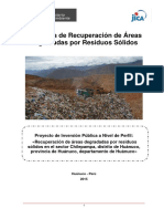 Recuperación de Áreas Degradadas Por Residuos Sólidos en El Sector Chilepampa, Distrito de Huánuco, Provincia de Huánuco, Departamento de Huánuco