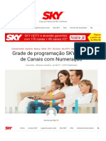 Grade de Programação SKY - Lista de Canais Com Numeração