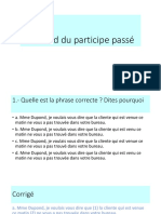 L'accord Du Participe Passé