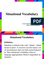 Lecture 1 Situational Vocabulary