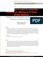 Aplicación Del Concepto de Autopoiesis Propuesto Por Maturana en La Terapia Familiar Sistémica 2018