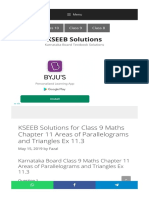 KSEEB Solutions For Class 9 Maths Chapter 11 Areas of Parallelograms and Triangles Ex 11.3 - KSEEB Solutions