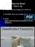 Taxonomy and Classification Update