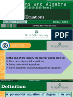 Lesson (9) Polynomial Equations Term 2 AY 2019-2020