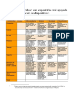 Rúbrica para Evaluar Una Exposición Oral Apoyada en Una Presentación de Diapositivas - Odt