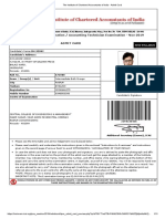 The Institute of Chartered Accountants of India - Admit Card Om