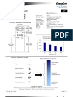 Energizer 522: Product Datasheet