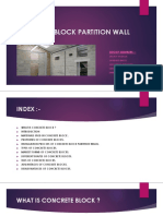 Concrete Block Partition Wall