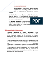 Basic Classification of Measuring Instruments