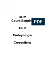 Corrige-Qcm en Ligne 2 Ue2 BDR Embryo