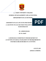 Ahmed Thesis: LOAN ADVANCING PROCEDURE AND PRACTICE