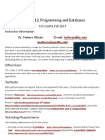 Syllabus - PROGRAMMING & DATABASES - 36600