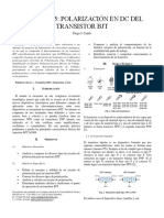 Polarización en DC Del Transistor BJT