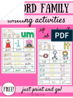 Word Family Writing Activities