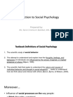 Introduction To Social Psychology