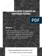 Exploring More Elements On Hypothesis Testing