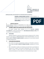 Dda Cambio de Prestar Alimentos