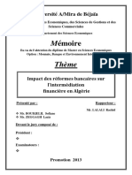 Impact Des Réformes Bancaires Sur L'intermédiation Financière en Algérie PDF