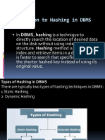 Database Indexing and Hashing